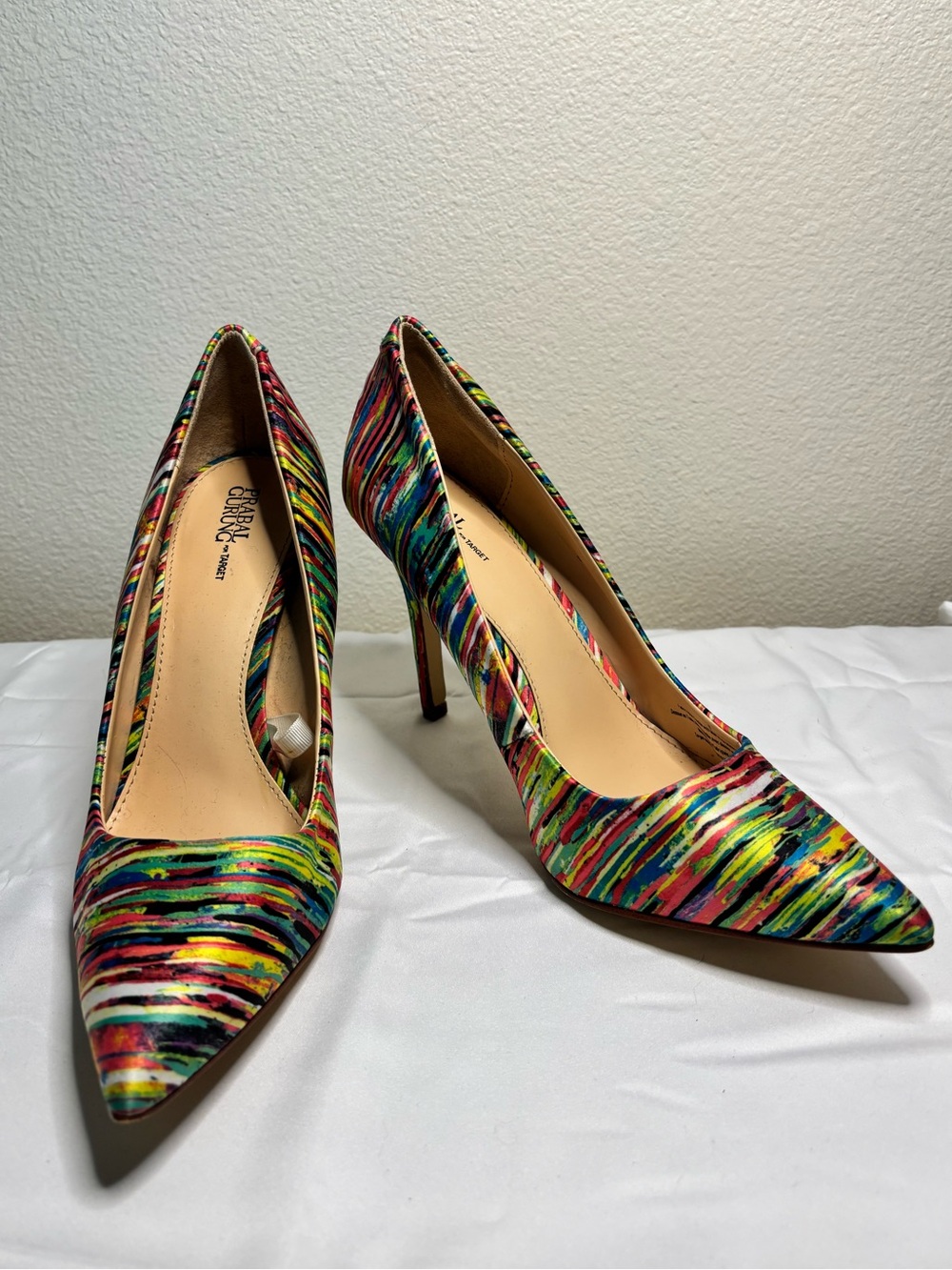 Prabal Gurung for Target Multicolor Striped Pointed Toe Heel Pumps